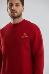 Baskılı Relax Fit Bisiklet Yaka Unisex Sweatshirt - Kırmızı