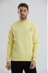 Baskılı Relax Fit Bisiklet Yaka Unisex Sweatshirt - Sarı